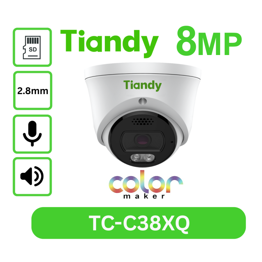 8MP Trilight Fixed Camera TC-C38XQ I3W/E/Y/2.8mm/V4.2