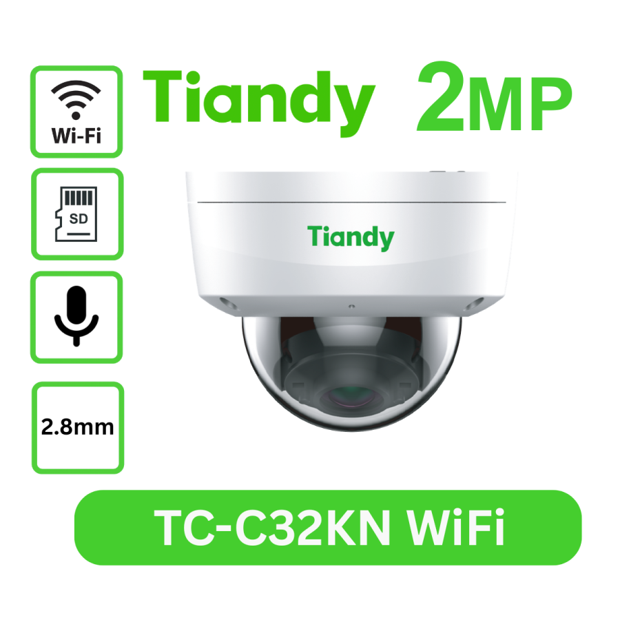 2MP Fixed IR Wi-Fi Dome Camera TC-C32KN I3/E/Y/2.8mm