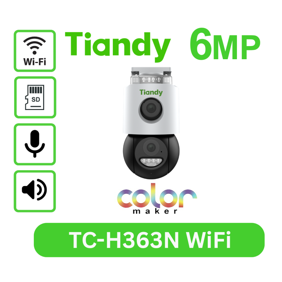 6MP Color Maker WiFi PT TC-H363N
