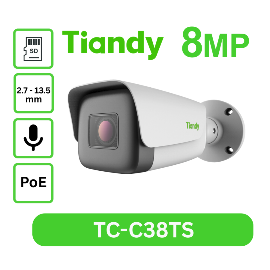 8MP Starlight Motorized TC-C38TS I8/A/E/Y/M/H/2.7-13.5mm/V4.0