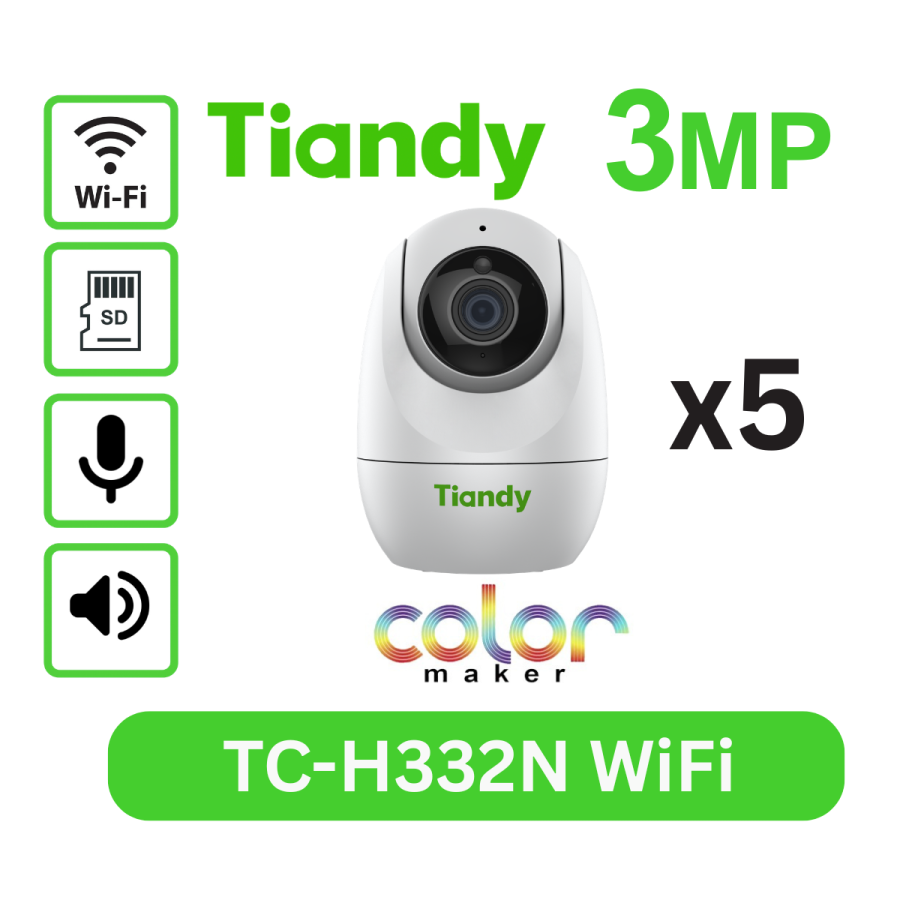 3MP Wi-Fi TC-H332N 4+1